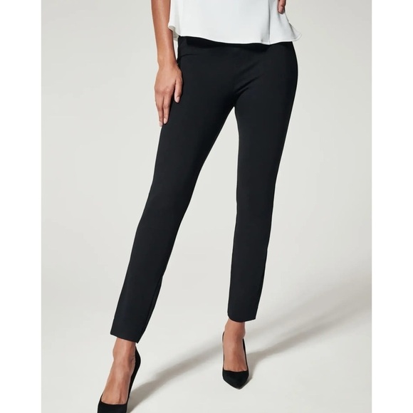 Spanx The Perfect Black Ankle Pant in Backseam Skinny Ponte Black Size S Tall - Picture 1 of 14